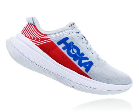 Hoka One One Carbon X Ženske Road Tekaški Čevlji Siva / Rdeča SI-467219E